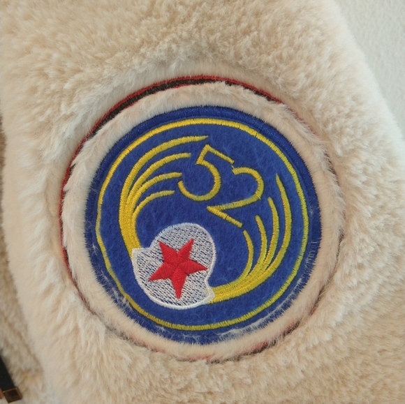 THESTYLE Designer Jacket. Embroider Patches Fur Outside Suede Inside Thick Heavy - Picture 8 of 11